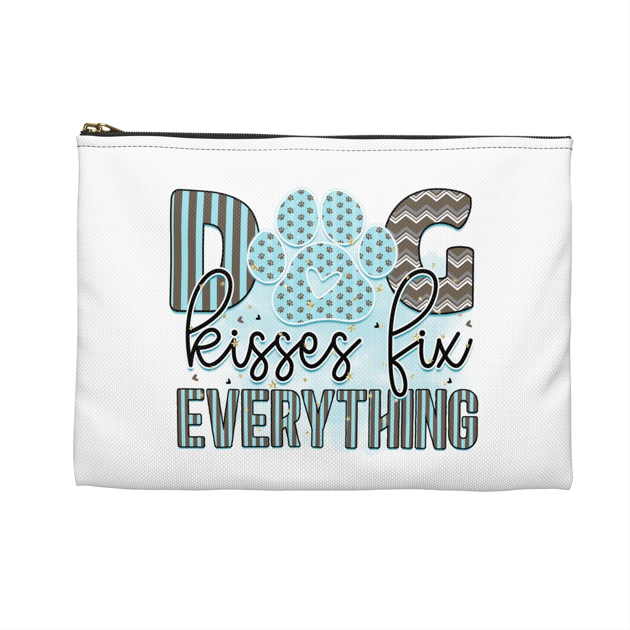 Dog Kisses Fix Everything Accessory Pouch – Makeup & Travel Bag