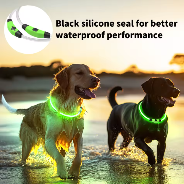 Rechargeable Waterproof LED Light Up Collar